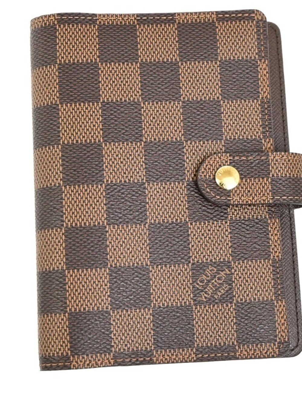 LOUIS VUITTON Agenda PM Cover Damier Ebene Leather Brown Spain